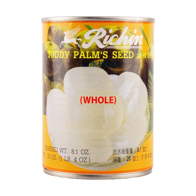 泰國RICHIN利成 整顆棕櫚果 水果罐頭 甜點水果撈DIY 565g