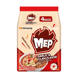 韓國SAMYANG三養 蒜香蛤蜊拉麵 4連包 440g【宵夜泡麵】