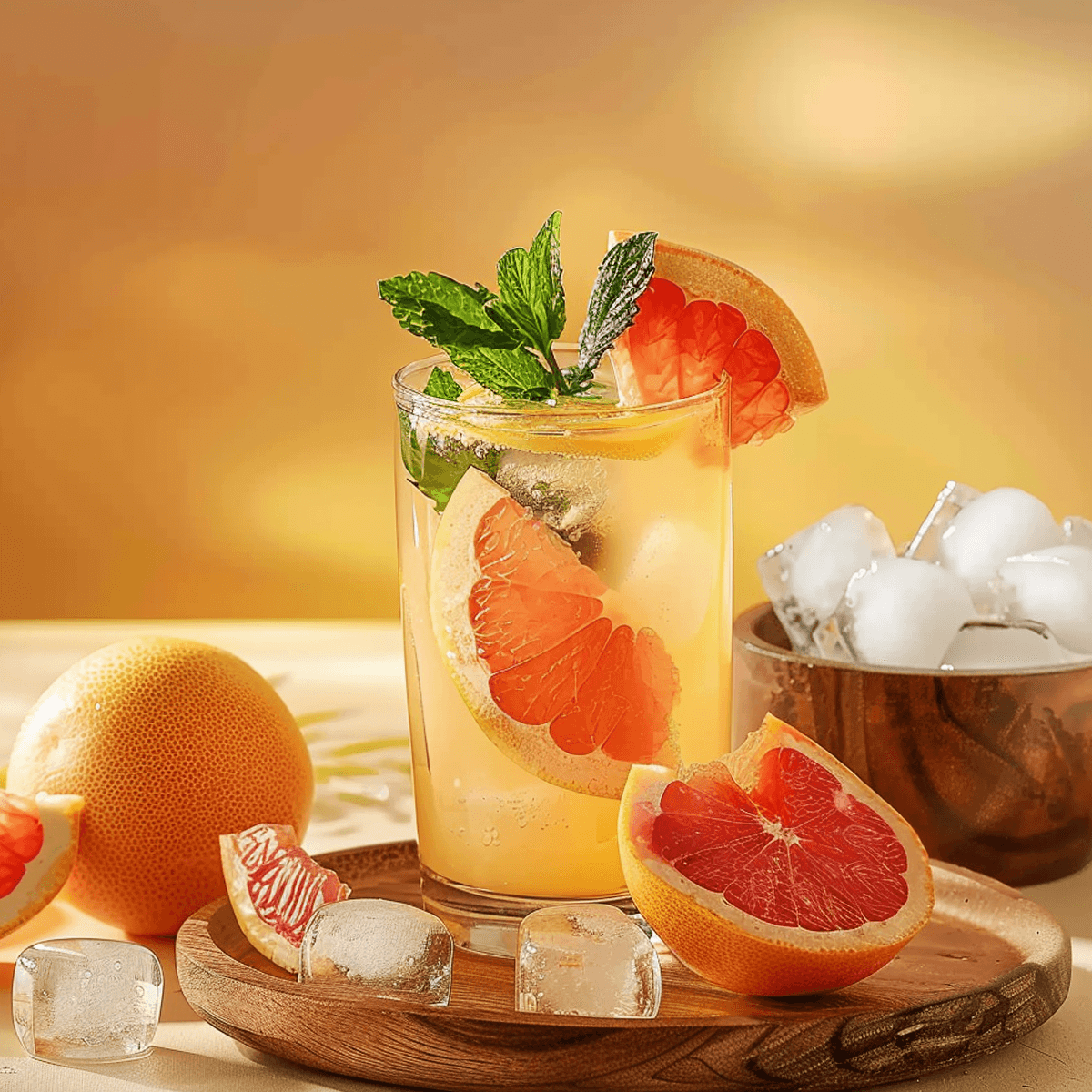 Chi Forest Genki FOREST Grapefruit Iced Green Tea, [Sugar
