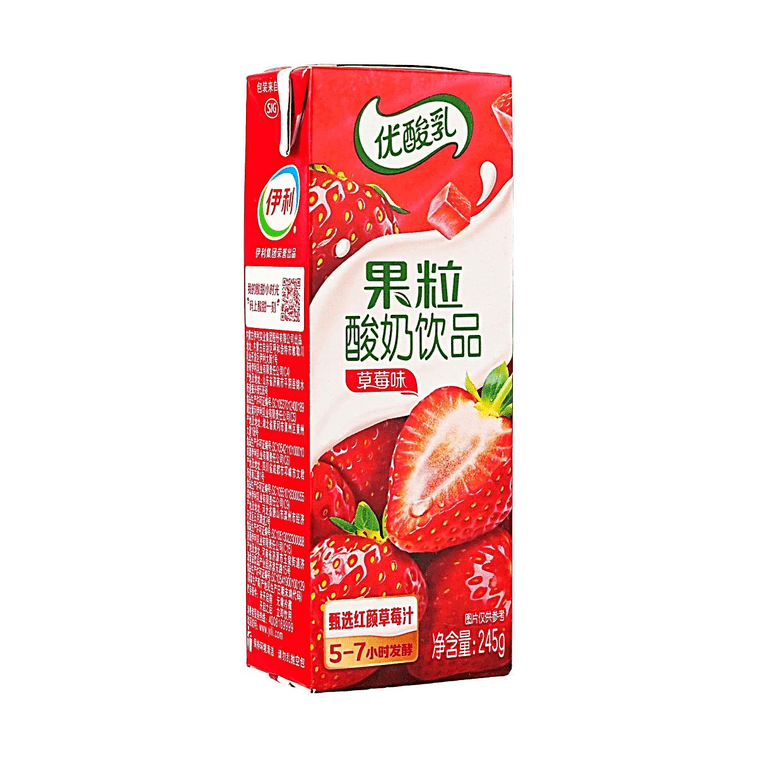 伊利 果粒酸奶 优酸乳 草莓味 245g 5