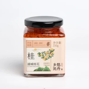 【中國直郵】 鄉愁沈丹 桂花蜜醬漬果醬丹桂調味醬甜醬藕粉伴250g*1瓶