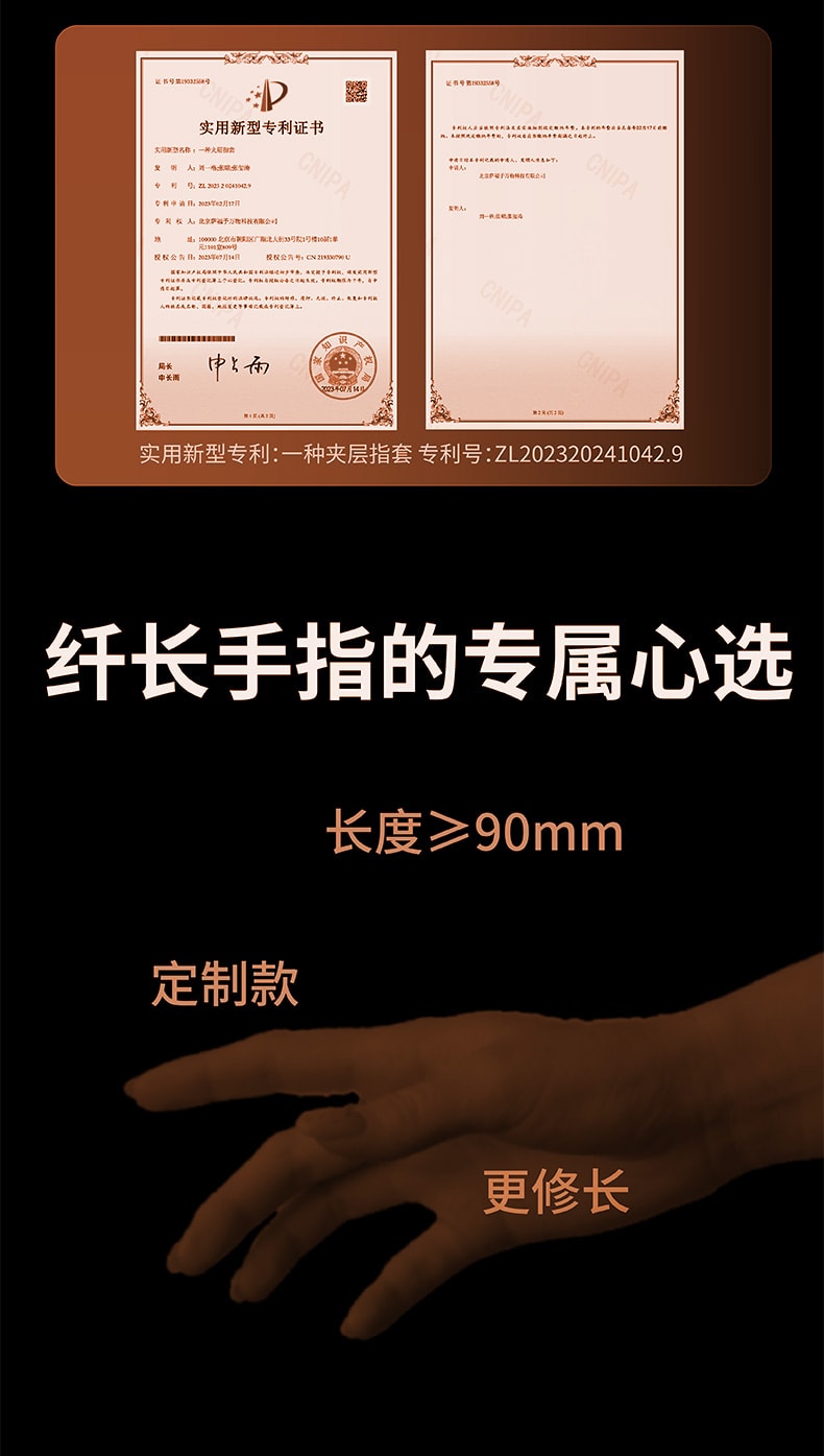 萨福 SAPPHOFROMLESBOS CRUSH系列世界尽头(橘色) 玻尿酸润滑成人女同情趣用品情人节必备les女用指套 1盒装(12只)