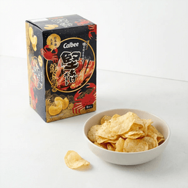 Kataage Potato Chips Grilled Crab Flavor, 8 Packs, 4.23 oz【Hard-Fried Thick Cut】