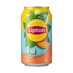 韓國版立頓 無糖蜜桃冰紅茶 355ml【0糖0脂】【清爽水蜜桃風味】