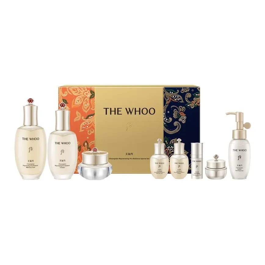 The History of Whoo 天気丹　ラディアンス　セット 香港直邮】 韩国THE HISTORY OF WHOO后天气丹光耀焕活护肤八件套装滋养