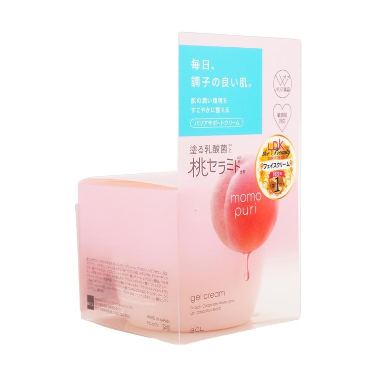 日本BCL MOMOPURI保湿屏障修护啫喱面霜 乳酸菌神经酰胺 80g 保湿弹润 换季泛红改善 刷酸修复【日系断货王·LDK金奖面霜】 4