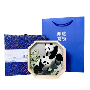 Non Heritage Shu Embroidery Pure Handmade Embroidery Ornament Auspicious Star High Light 17 * 17 * 3.8cm