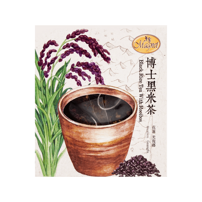 台湾MAGNET曼宁 博士黑米茶 12包入