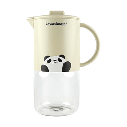 川岛屋 熊猫玻璃冷水壶 大容量水杯 耐高温 1800ml
