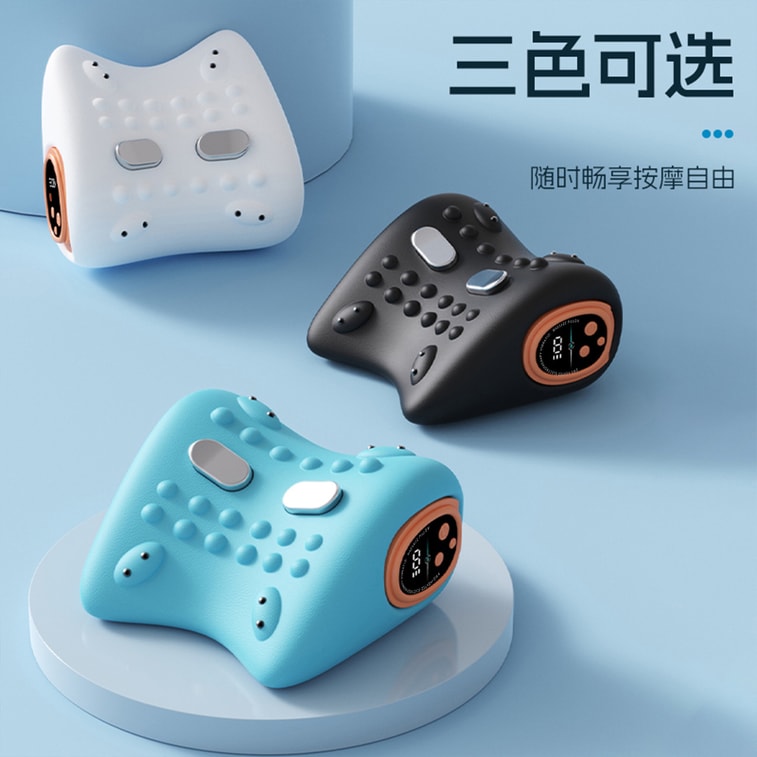 Electric Neck Massager Portable Heat Therapy  Black 1 Device 3