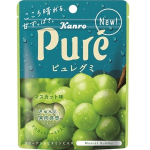 【日本直邮】KANRO PURE 维他命C爱心软糖 青葡萄味 56g