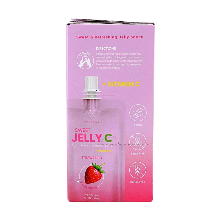 Vitamin C Konjac Jelly, 5.07 fluid ounces x, 10 Pack, vegan, zero sugar, low calorie, slimming and beauty, strawberry fl 6