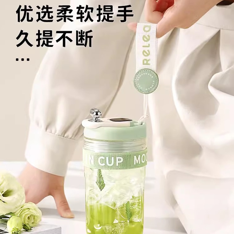 [중국에서 직접 메일] 우 생물학적 지능형 온도 유리 컵 커피 브라운/430ml 마시는 컵 콩 베리 주스 차 커피 컵 3