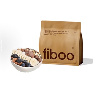 Fiboo 超模蛋白代餐奶昔 【醇香可可味280g/袋】低卡高蛋白3秒速溶代餐饱腹酸奶碗/燕麦杯/奶昔碗DIY