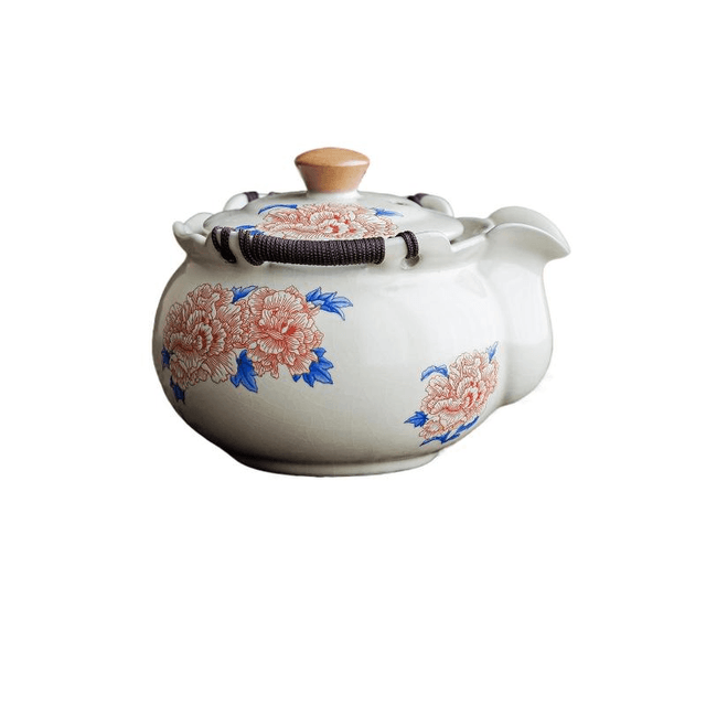 中国直邮】 一品仟堂汝窑陶瓷防烫手抓壶高颜值功夫茶具泡茶壶11*7.5
