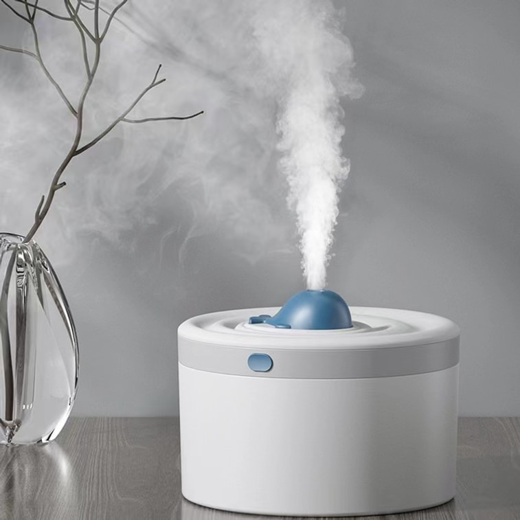 中国 LLD乐乐多 1.5升大容量蓝鲸加湿器大雾量喷雾七彩灯香薰机加湿器三合一 白色 1件 3