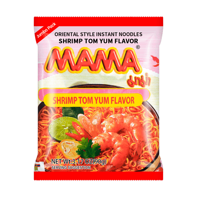 泰国MAMA妈妈 酸辣虾味方便面 90g 泰式海鲜泡面 宵夜速食