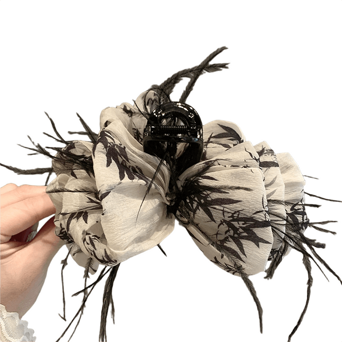 New Chinese-style ink butterfly knot hair clip, super fairy feather hairpin, alligator clip *1
