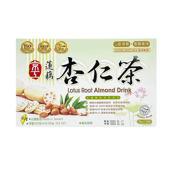 [台湾直邮] 京工 莲藕杏仁茶 300g 10入