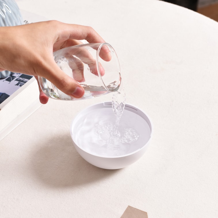 【中国空运直邮】 晶雅家 补水喷雾永生花加湿器 USB充电接口卧室迷你氛围灯加湿器 紫色 一台装 10