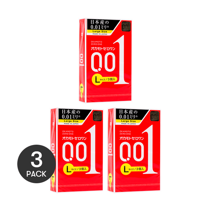 【Value Pack】001 Ultra Thin Non-latex Polyurethane Condoms, Large Fit, 9pcs【Japanese Version】