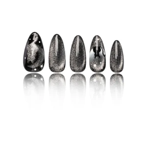 紐約 女媧手工穿戴甲 手繪 暗夜妖媚 光療貓眼 特小號