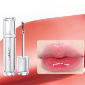 JUDYDOLL橘朵 冰熨斗精华镜面唇釉2.0pro 不沾杯持久护唇蜜 遮唇纹 #02冰糖草莓【甜嗲草莓红色】