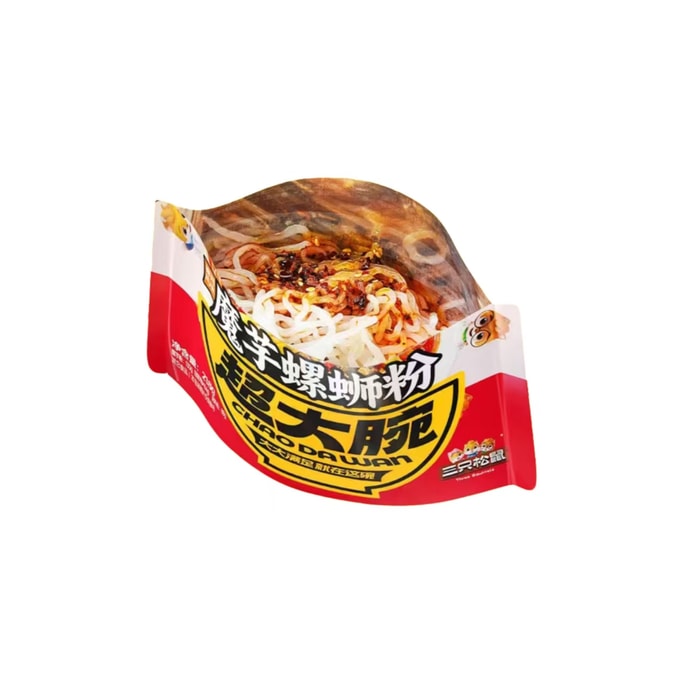 三只松鼠 【超大腕_魔芋螺蛳粉】柳州免煮代餐拌面速即食夜宵218g*1袋