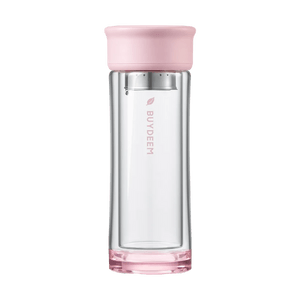 Double-walled Glass Tea Bottle G105 10.14 fl oz【Double-walled Insulation】【Titanium Infuser】