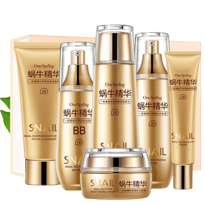 Snail moisturizing and hydrating cleanser 6-piece set