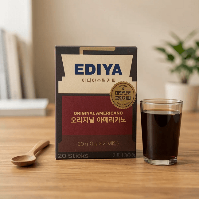 韩国EDIYA  美式速溶黑咖啡 坚果黑糖风味 20条装 20g【0糖0卡0脂】