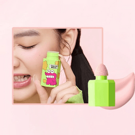 Mr. Crocodile Mountain Liquid Blush, 0.17 fl oz. #601 Sakura Mousse Cookie【Crayon Shin-Chan Limited Edition】