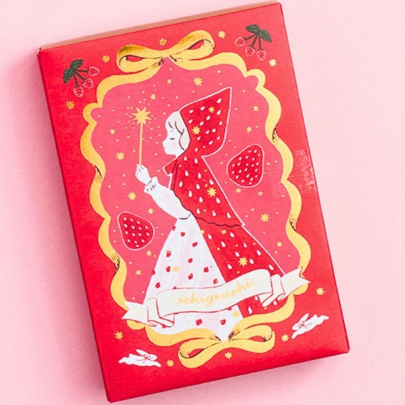 日本 NICHIGO ICHIGO ins超人气 2026情人节 期间限定 白巧莓角方砖巧克力 6个装