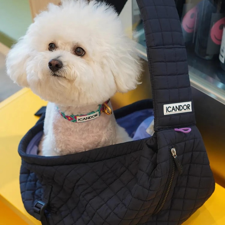 Icandor Dumpling Sling Bag Dog Pet Carrier Midnight Navy