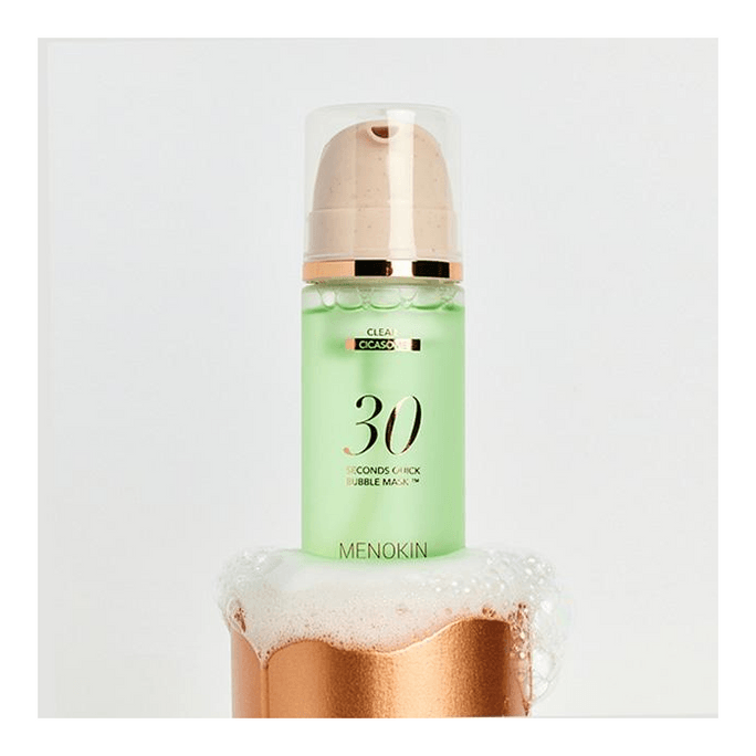 [韓国から直送] メノキン 30秒フォームマスク (韓国) - 肌のトーンを明るくし、保湿し、化粧下地、洗い流し不要、フォームマスク、スキンケアに塗布、明るくし、95ml #グリーン - 落ち着きと爽快感、リフレッシュテクスチャ