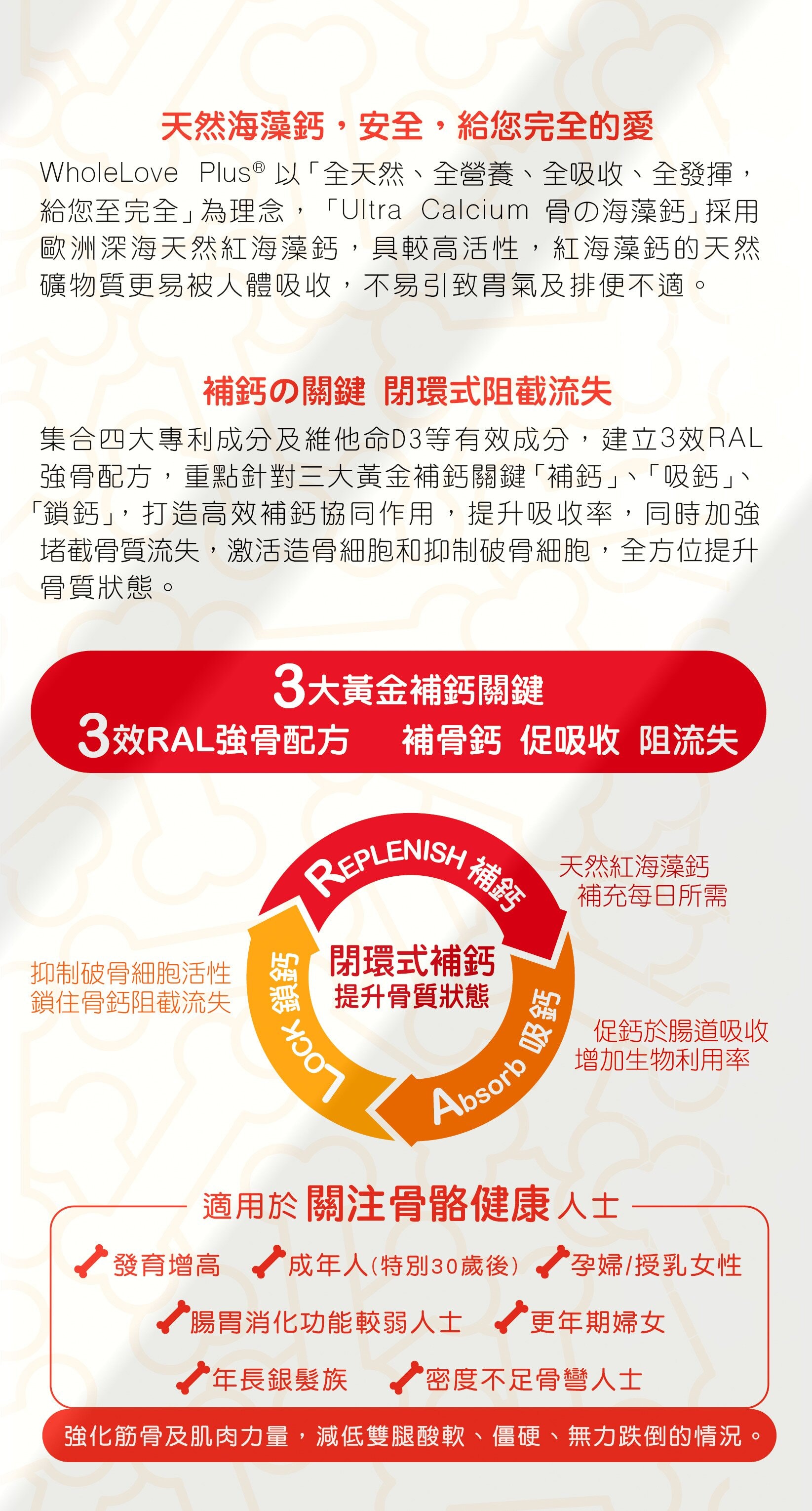 【香港直邮】 台湾 爱完全 骨の海藻钙补钙强骨天然钙镁维生素d3胶囊60粒吸收率高,身体无负担三效RAL强健骨骼配方