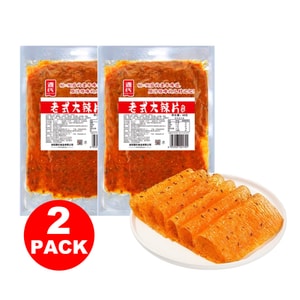  Spicy Soy Sheets  68g x 2 Bags  Nostalgic Childhood Snack  Irresistibly Savory & Spicy Classic Flavor