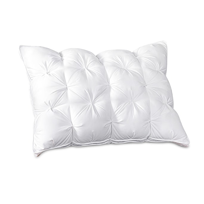 Luxury Goose Down Pillow Queen - 3-Layer Support, Silky Twisted Fabric, Breathable, Hypoallergenic, Lasting Comfort