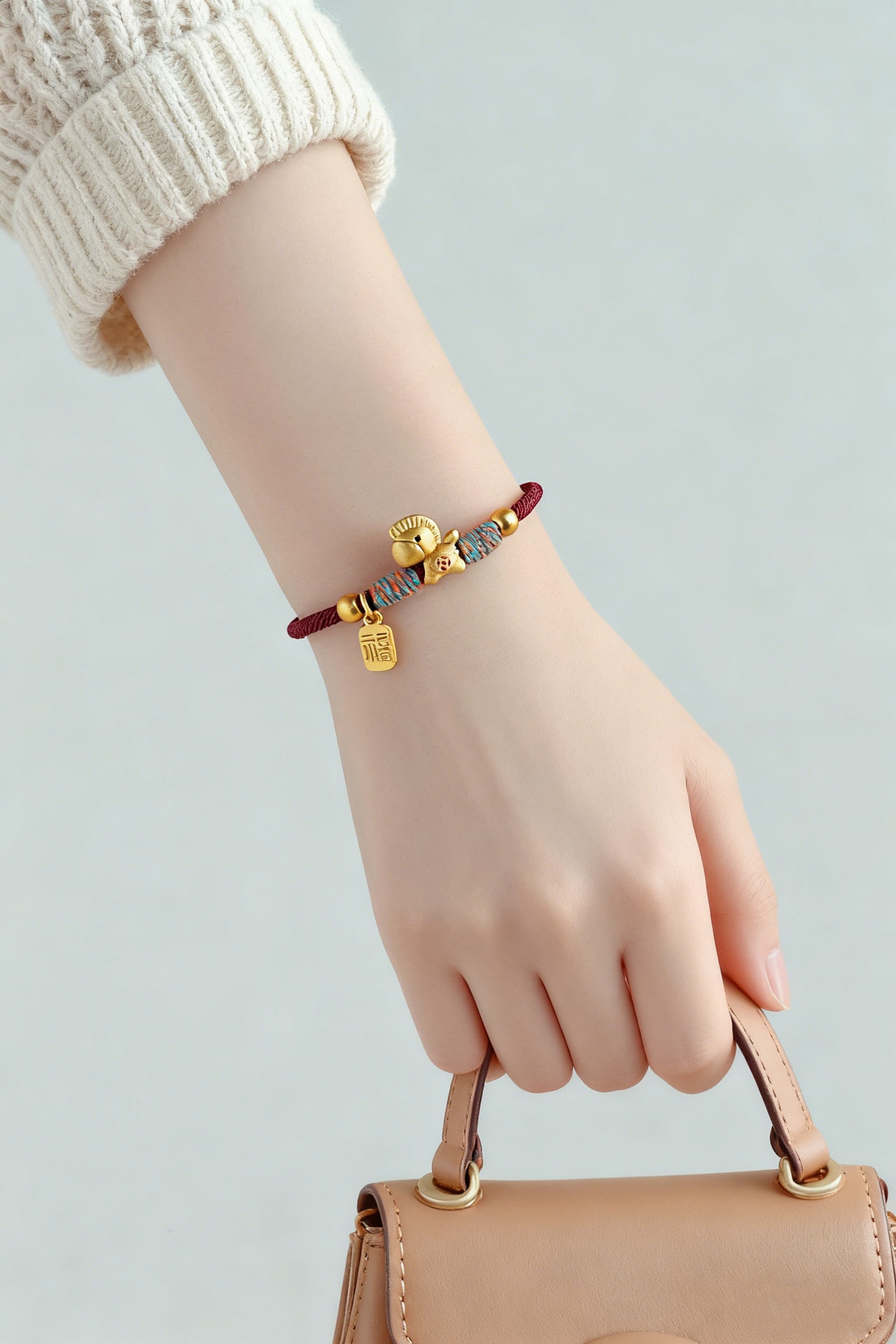 【中国直邮】 悠然精选 马年本命年手工编织招财手绳 一条装