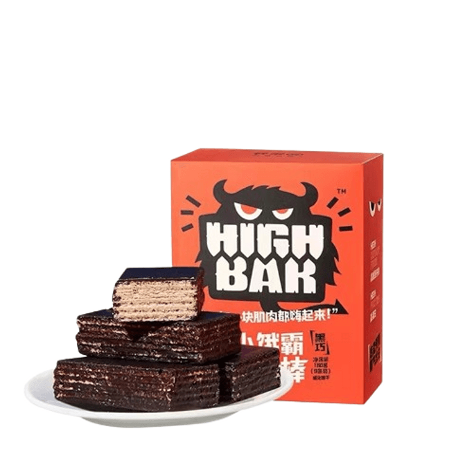 Protein Bar Meal Replacement Whey Wafer Energy Cookies Reduced Black Chocolate Flavor 180g/box