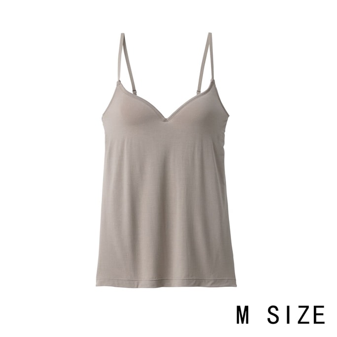 【日本からの直送】無印良品 レディース リヨセル キャミソール ブラパッド付き サイズM ダークブラウン（1枚）