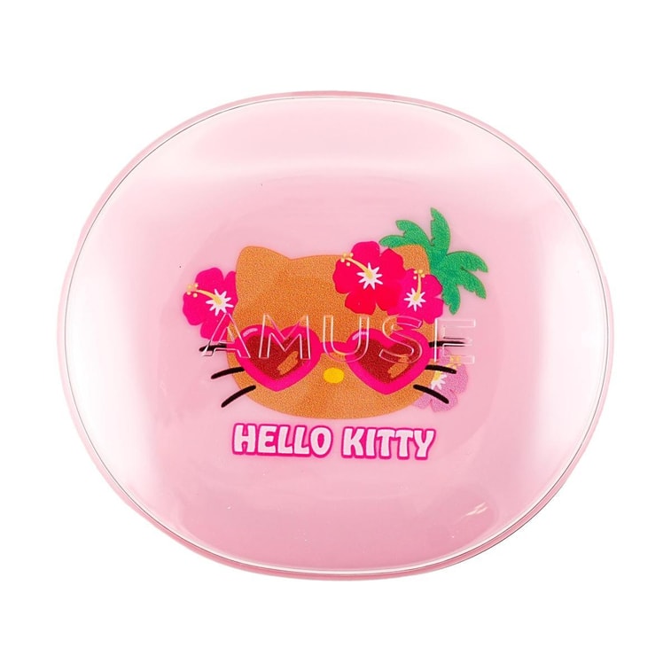 韩国AMUSE 水光气垫粉底 纯素 SPF50+ / PA++++ 24H持久持妆 清透遮瑕保湿 美白抗皱 养肤0刺激 #01 PURE 21号 亮粉米色【黑皮Hello Kitty联名限定版】  5