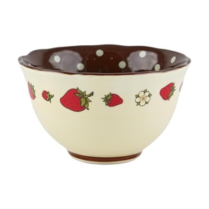 摩登主妇 赫拉兔原创复古餐具 陶瓷碗米饭碗 4.5英寸碗-草莓