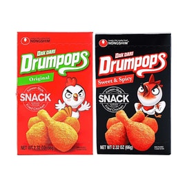 치킨 드럼팝 오리지널+스윗&스파이시, 4.66 oz【2가지 맛 2가지 콤보팩】【한국식 프라이드 치킨 맛】【바삭한 식감】