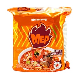 韓國SAMYANG三養 MEP系列 湯拉麵 蒜香蛤蜊風味 4連包 480g【宵夜泡麵】