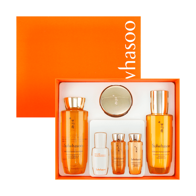 Concentrated Ginseng Daily Routine Skincare Set Toner Lotion and Gifts 6pcs