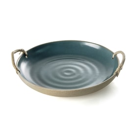 Green Handmade Hemp Rope Spiral Plate【hand-made Japanese style】