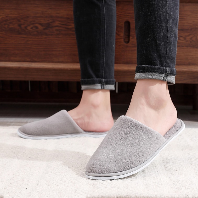 Thickened Non-Slip Disposable Slippers Yellow 1 Pair 3
