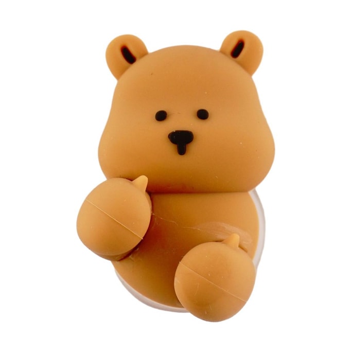 Silicone Toothbrush Holder Brown Bear 4.05×2.22×4.42cm