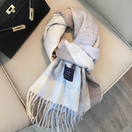 【中國直郵】 奢笛熊 經典100%羊毛格子圍巾秋冬季保暖羊絨圍脖 804# 1條裝